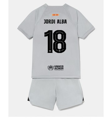 Barcelona Jordi Alba #18 Tredjedraktsett Barn 2022-23 Kortermet (+ Korte bukser)